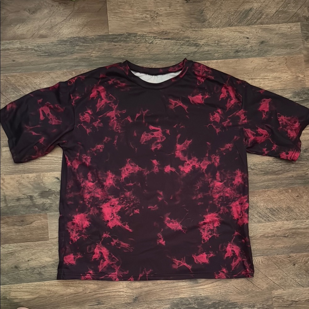 Shein Pink and Purple Tie-Dye T-Shirt